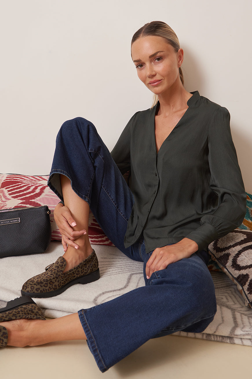 CHEMISE FLUIDE UNIE MINA