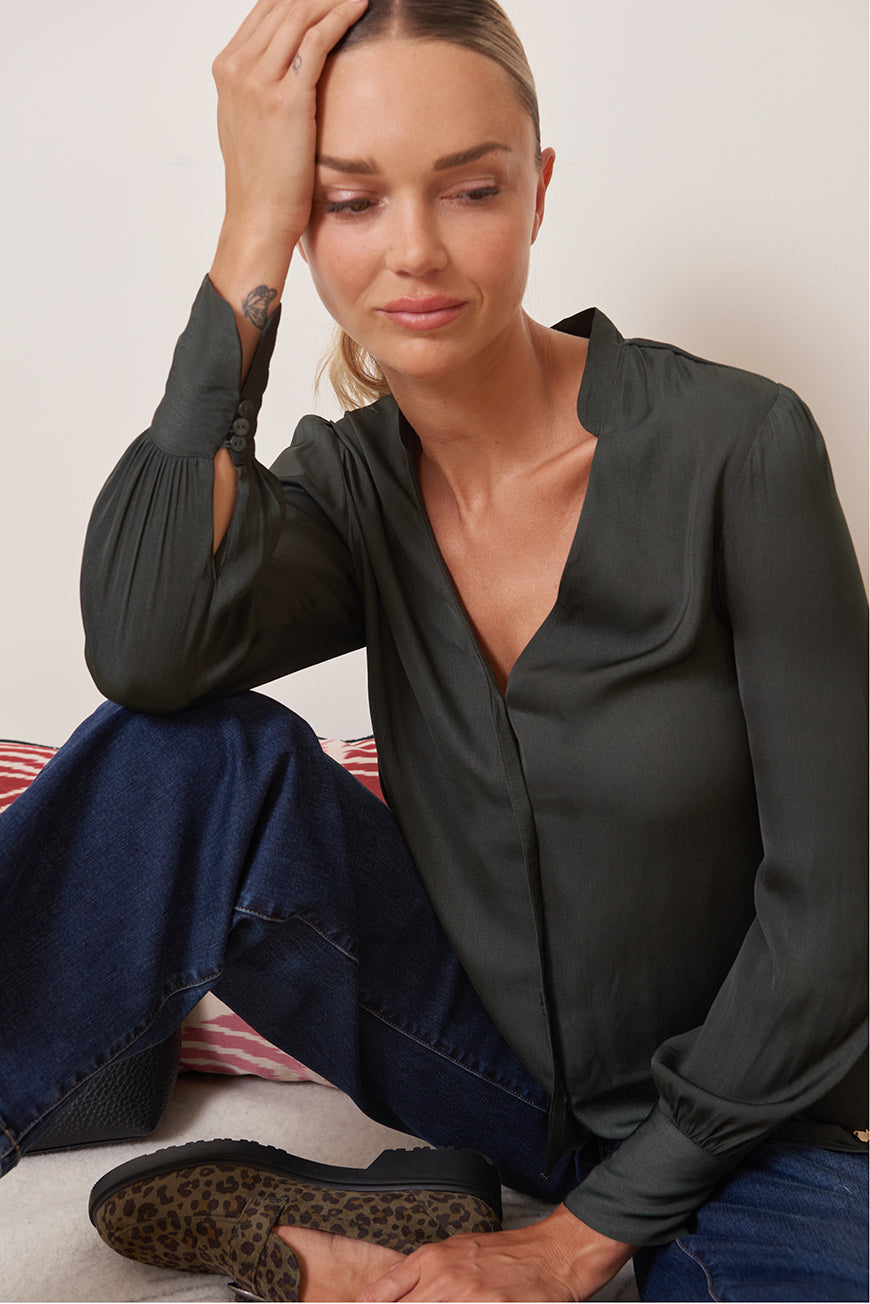 CHEMISE FLUIDE UNIE MINA