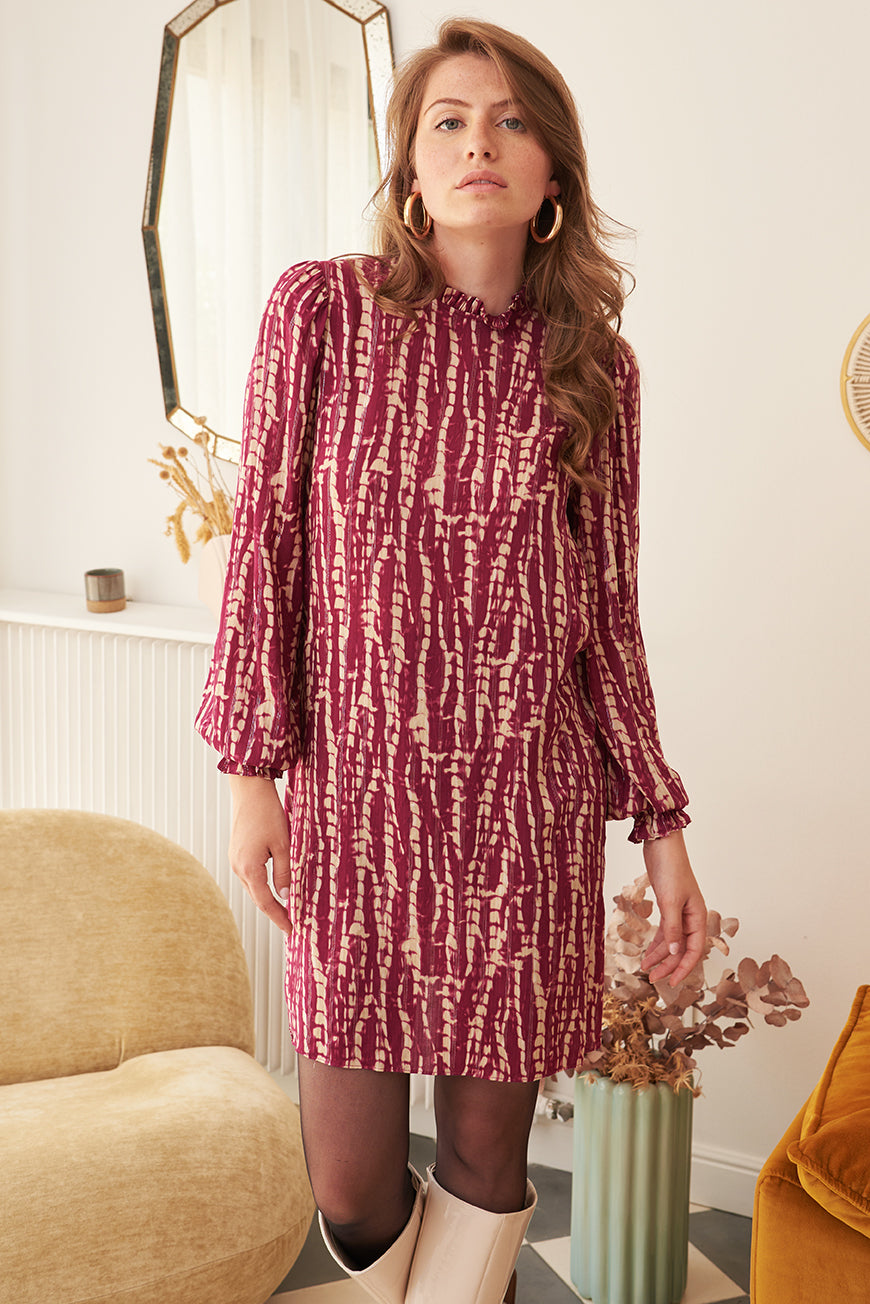 ROBE GAMZE PRINT PRUNE MISTRAL