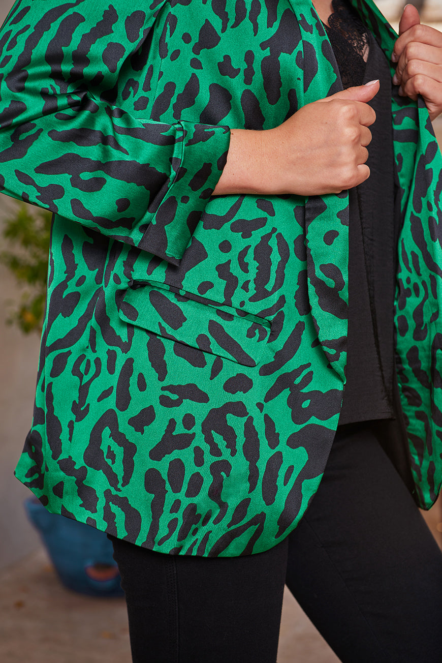 VESTE JOHEINA PRINT VERT FELIN