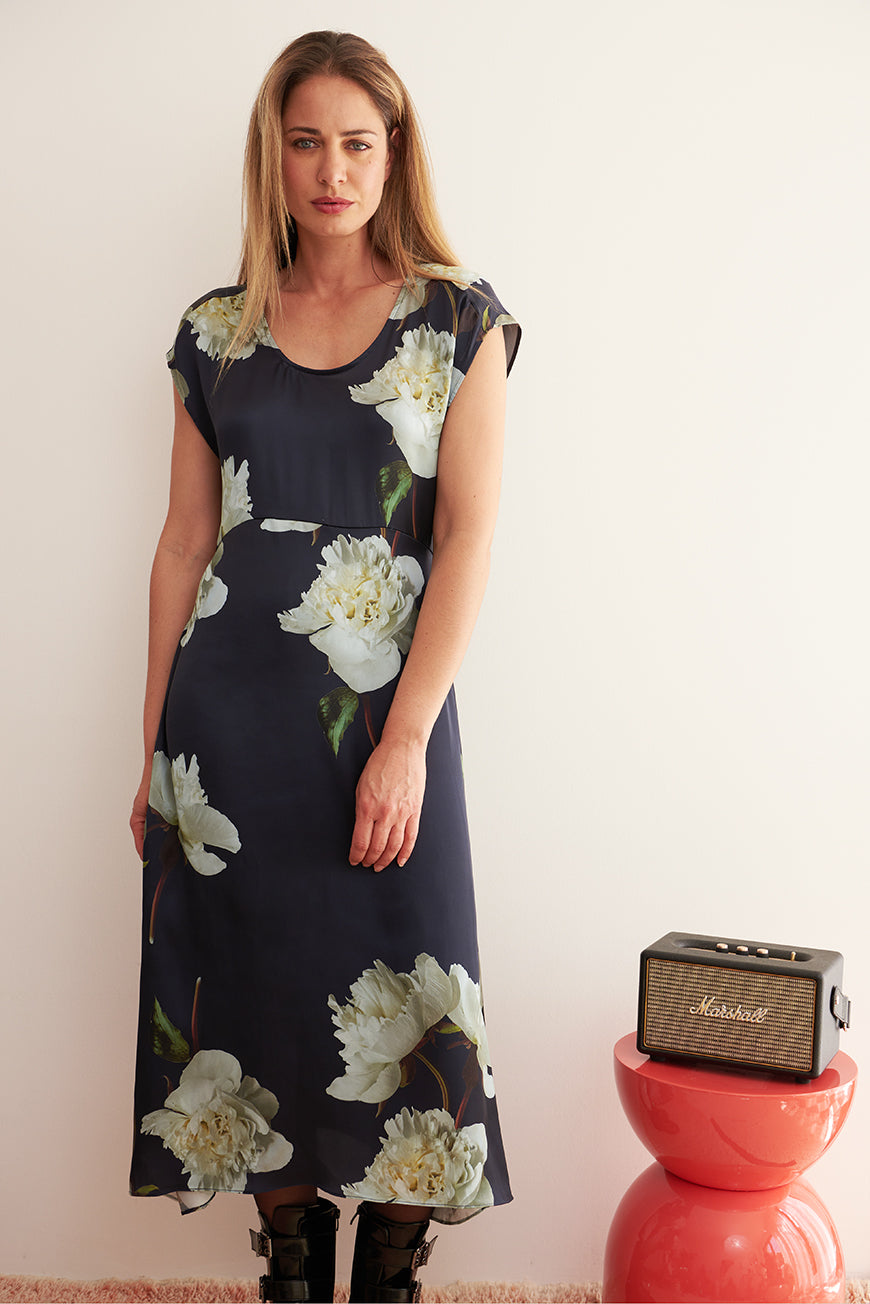 ROBE ELARA PRINT NUIT CEYLAN