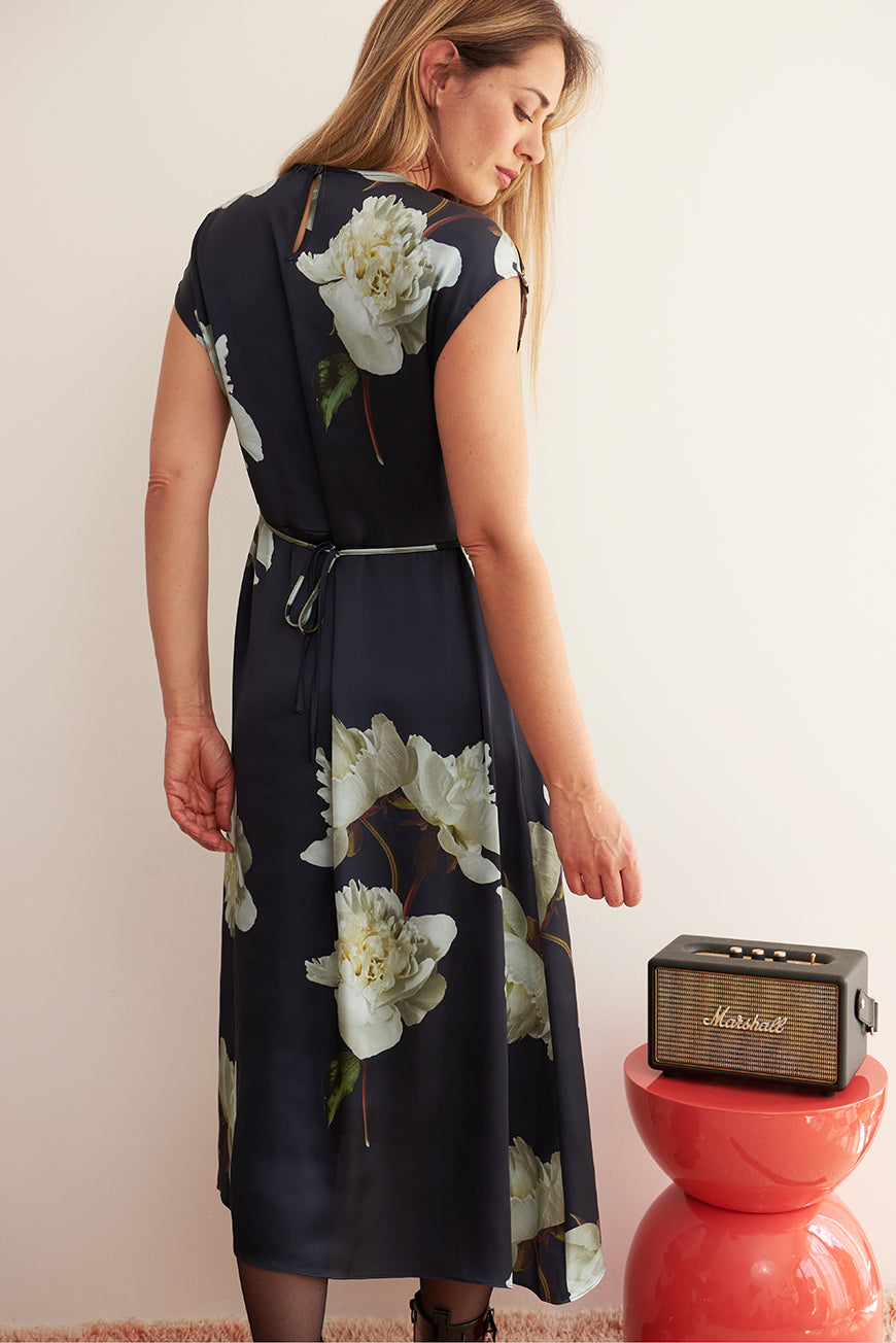 ROBE ELARA PRINT NUIT CEYLAN