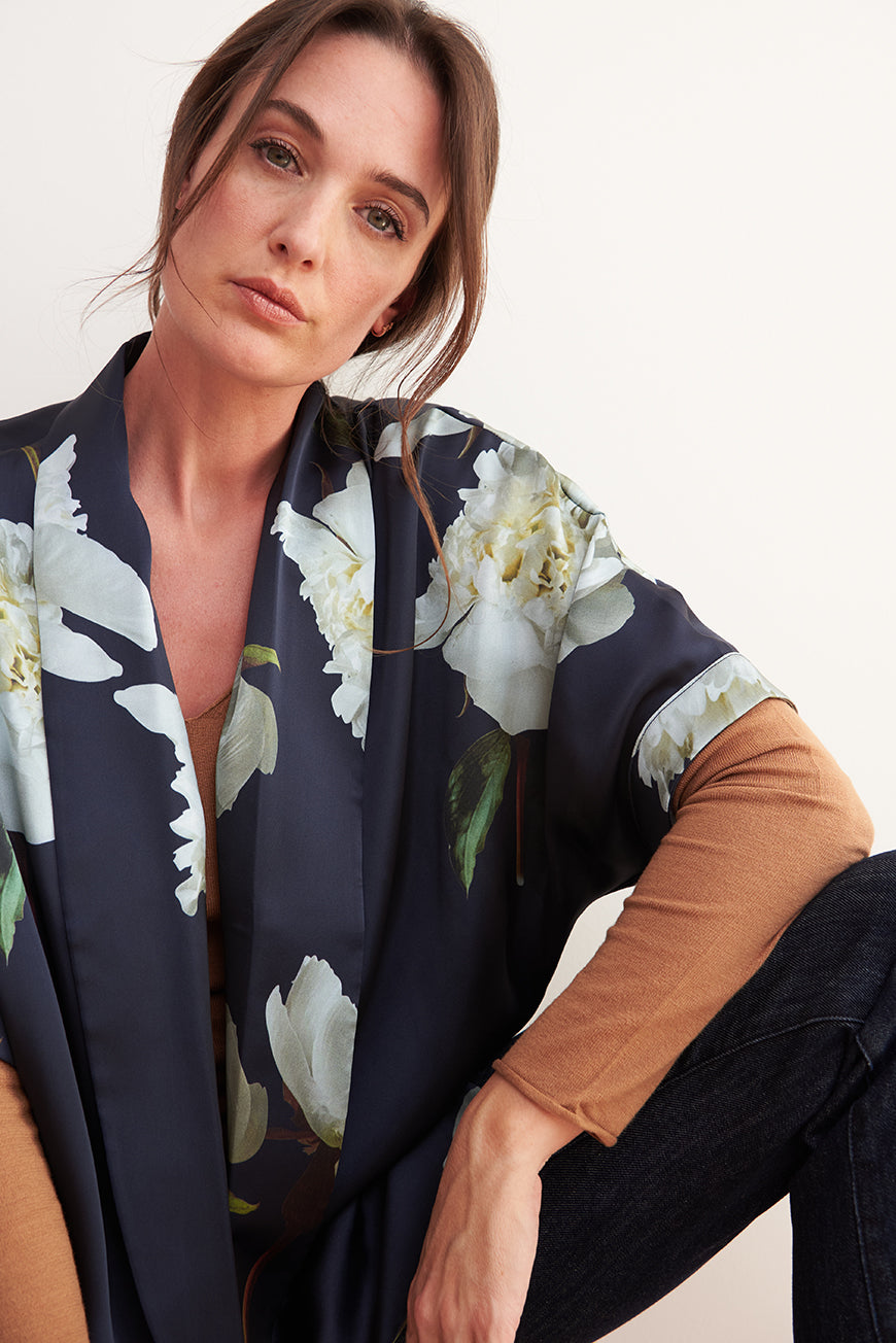 KIMONO GENIA PRINT NUIT CEYLAN