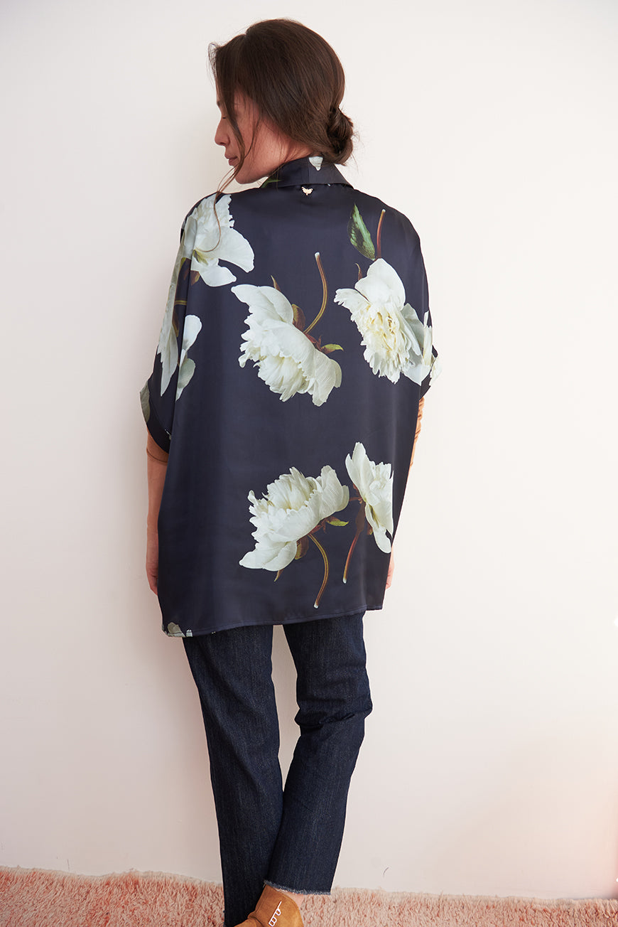 KIMONO GENIA PRINT NUIT CEYLAN