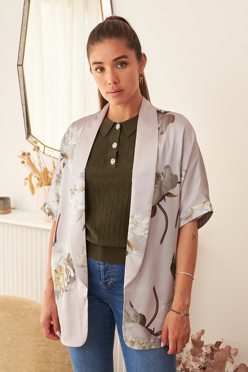 KIMONO GENIA PRINT PERLE CEYLAN