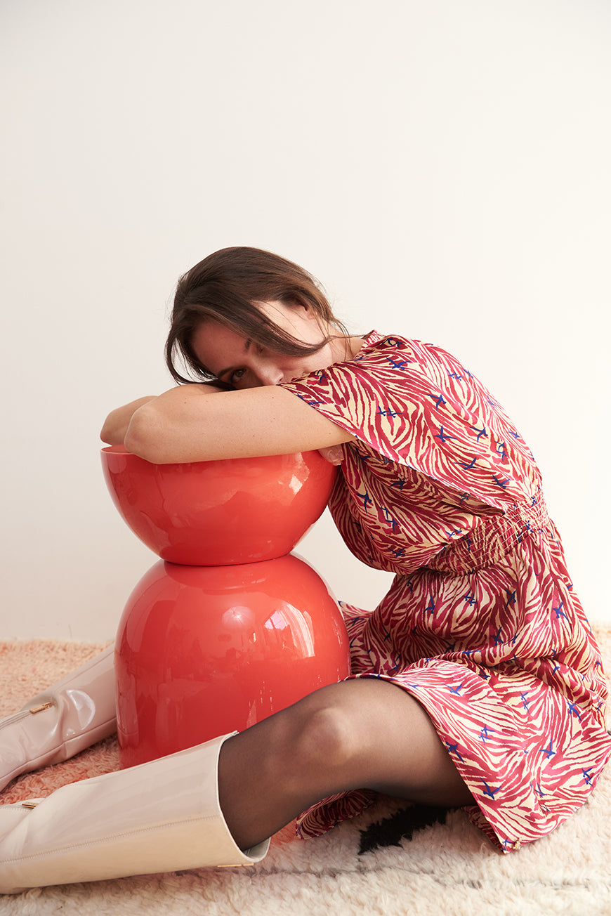 ROBE DORY PRINT BEIGE WALK