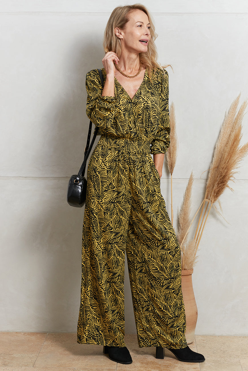 COMBINAISON GENEVE PRINT AMBRE LEAF