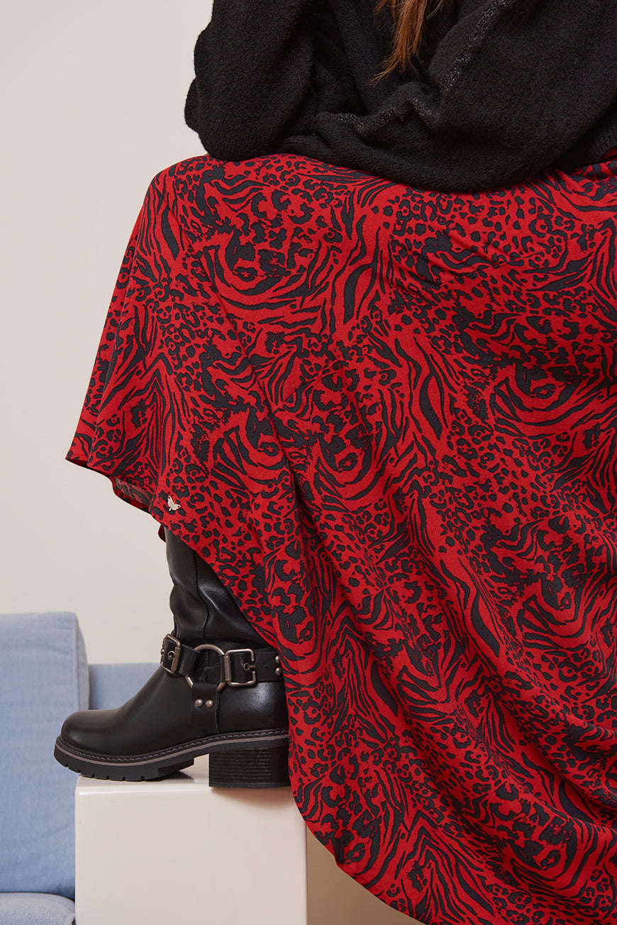 JUPE LONGUE FLUIDE ET IMPRIMEE CHRYSTAL