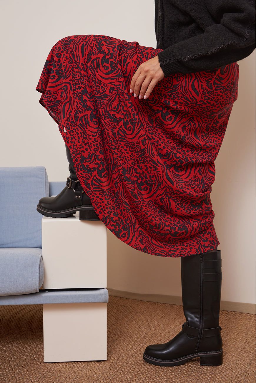 JUPE LONGUE FLUIDE ET IMPRIMEE CHRYSTAL