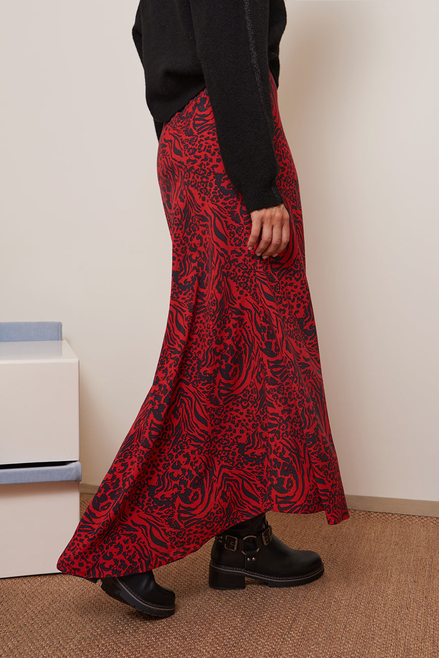 JUPE LONGUE FLUIDE ET IMPRIMEE CHRYSTAL