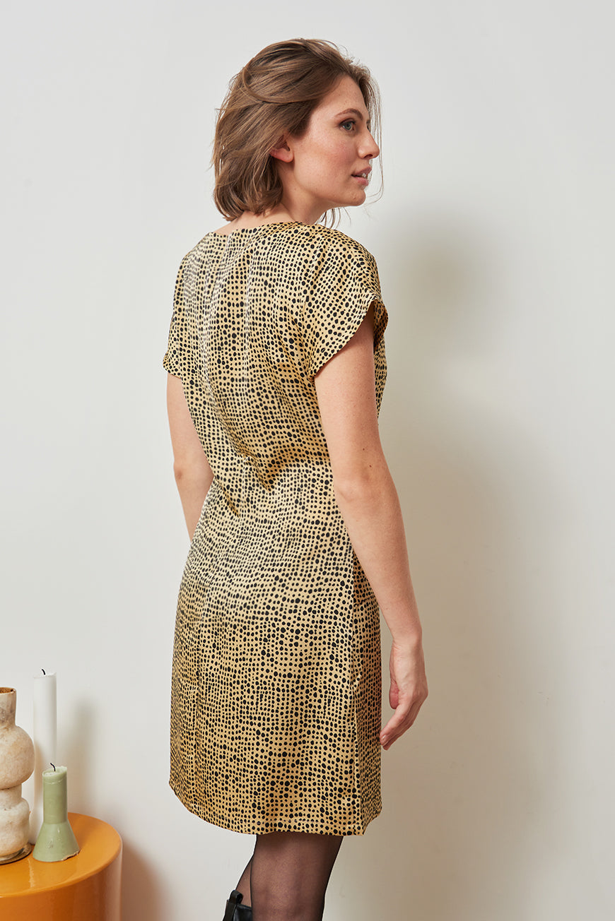 ROBE GRANOLLA PRINT CAMEL STAIN