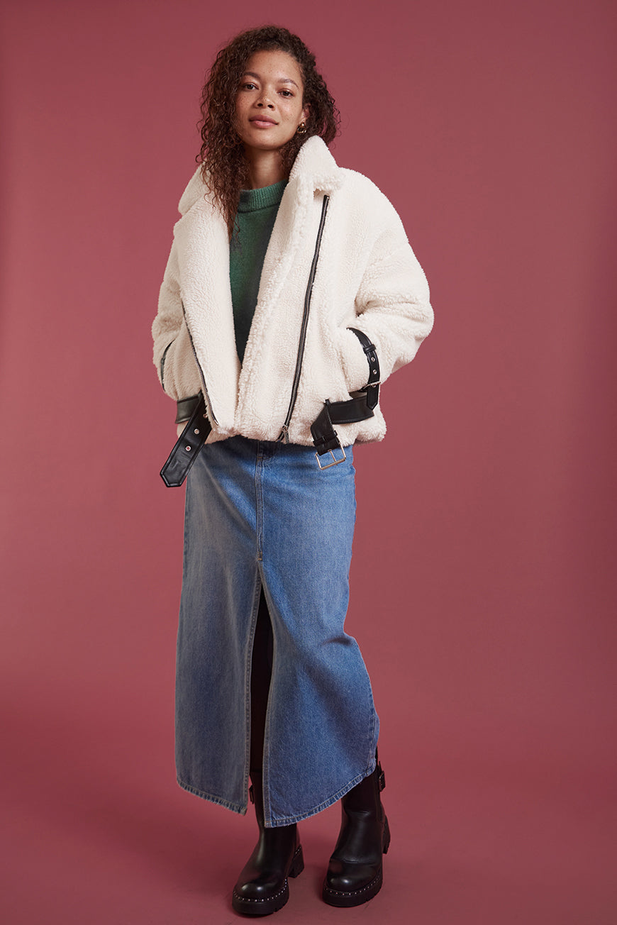 MANTEAU SHERPA CEINTURE MAIWEEN