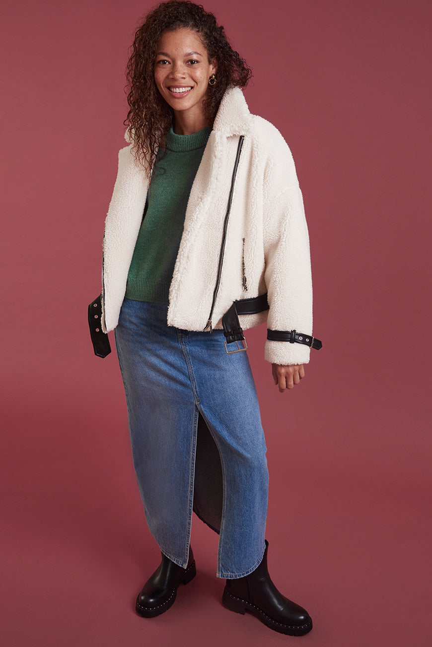 MANTEAU SHERPA CEINTURE MAIWEEN