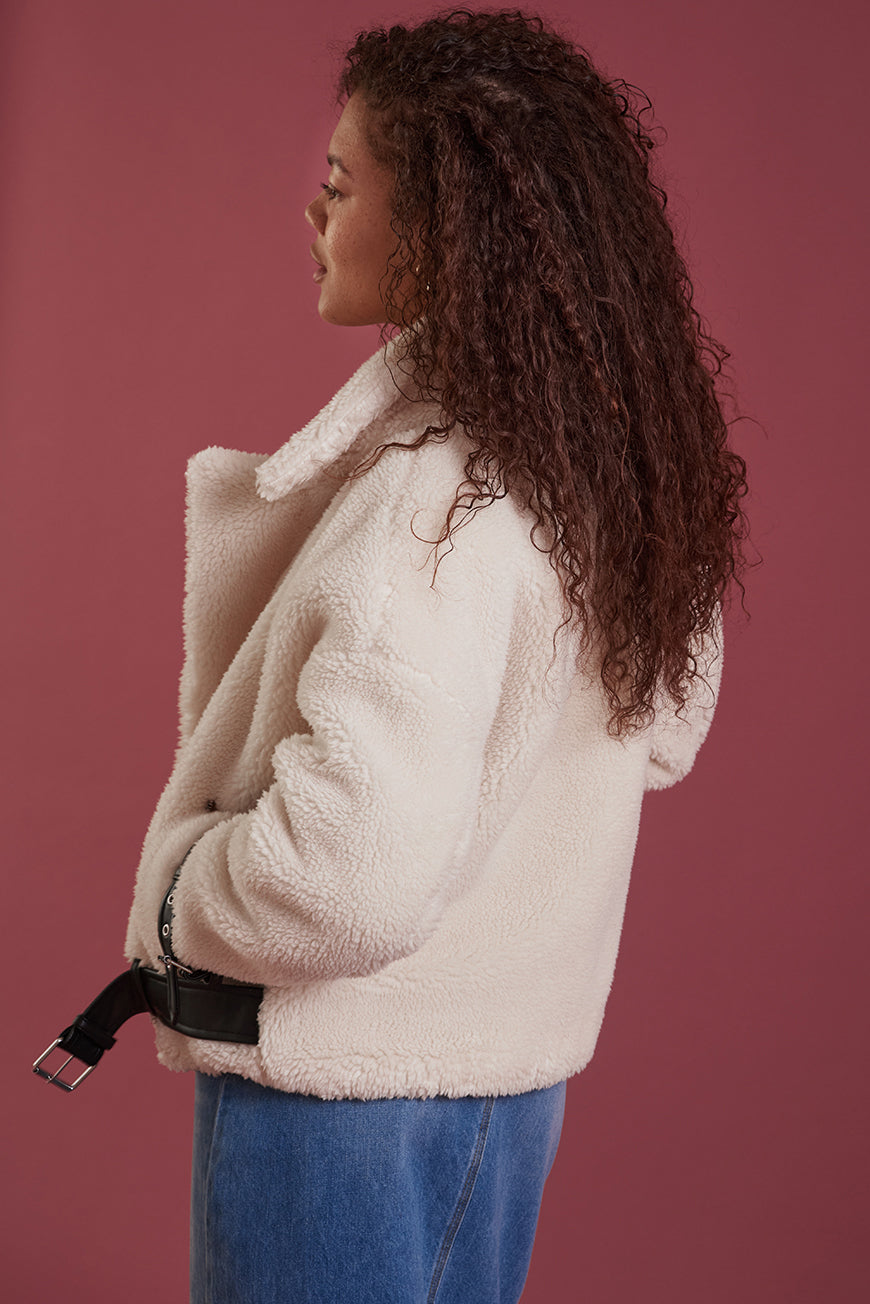 MANTEAU SHERPA CEINTURE MAIWEEN