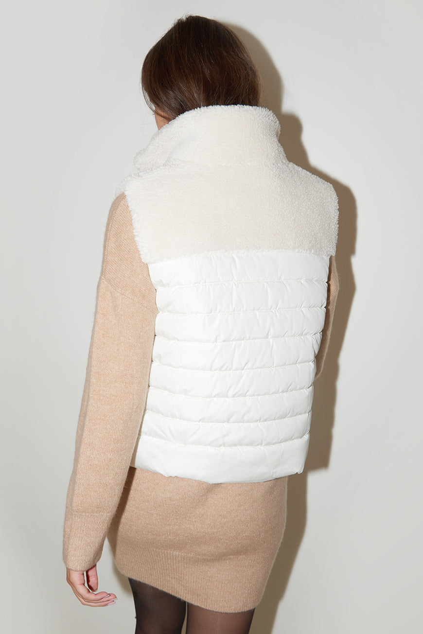 DOUDOUNE SHERPA SANS MANCHE MAI