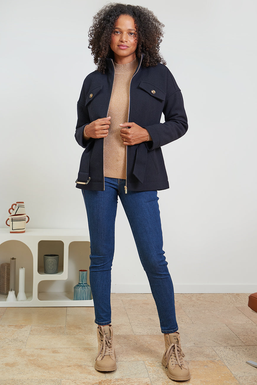 MANTEAU JULIANIE BLEU NUIT