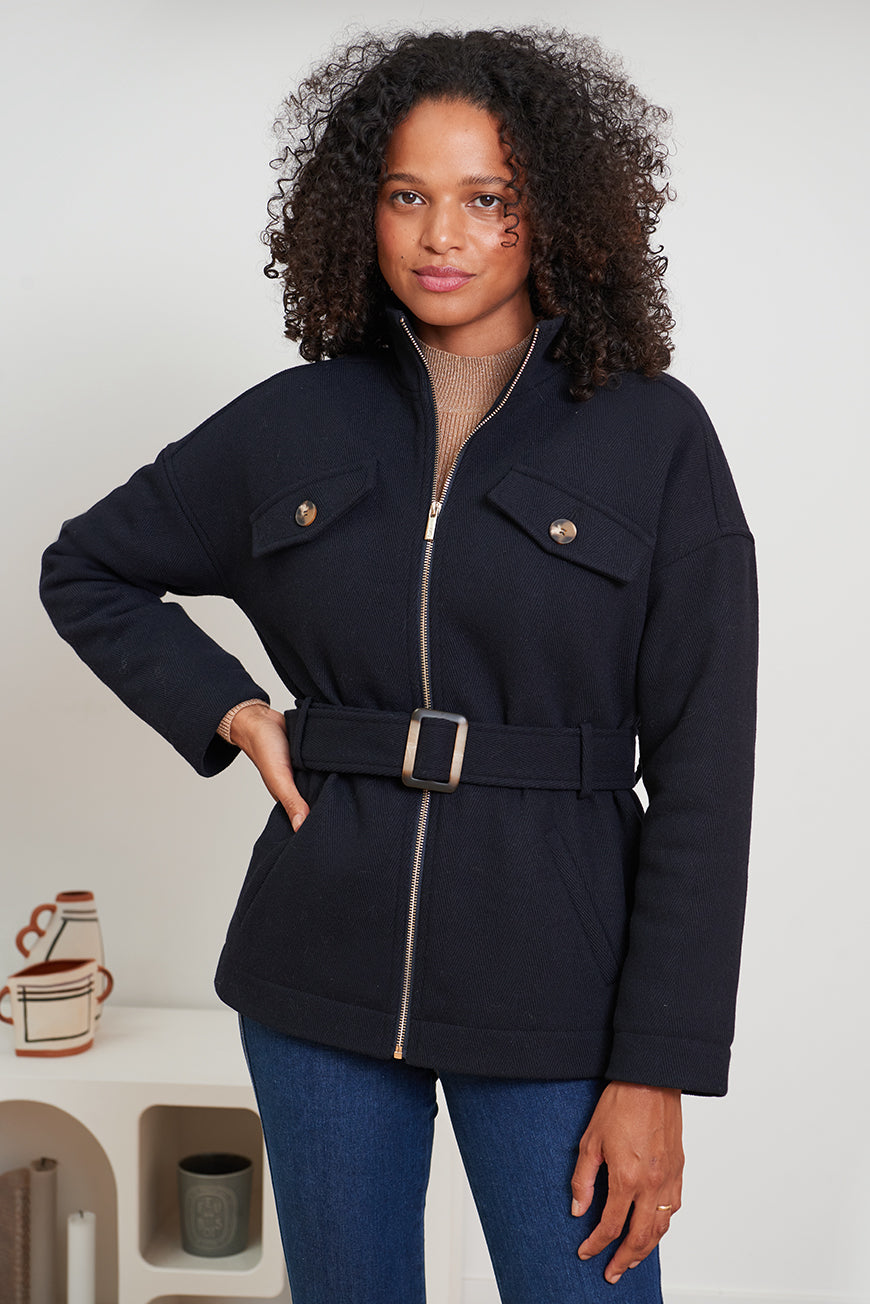 MANTEAU JULIANIE BLEU NUIT