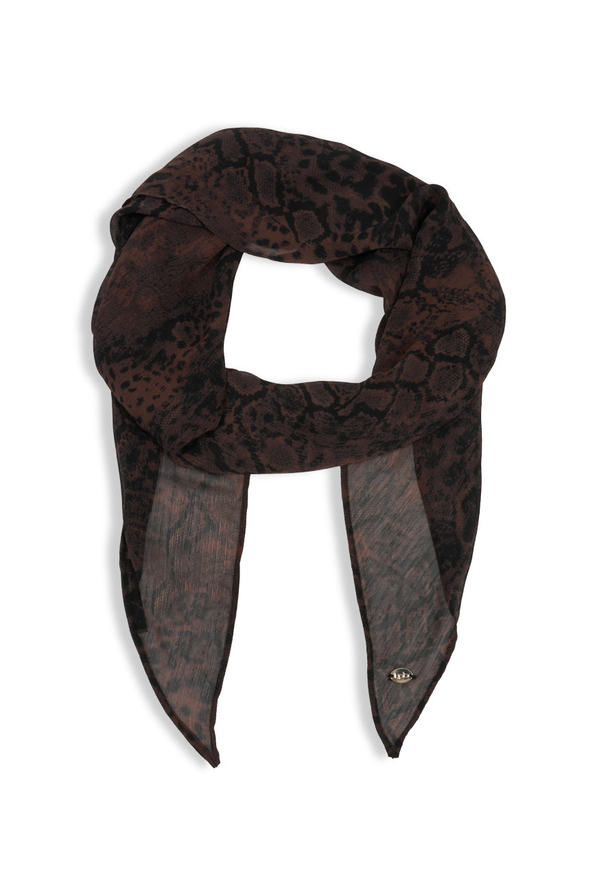 FOULARD CORYSE PRINT BRUNE