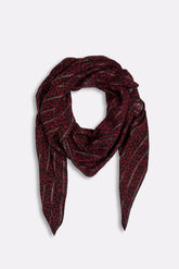 FOULARD CORYSE BORDEAUX LEOPARD