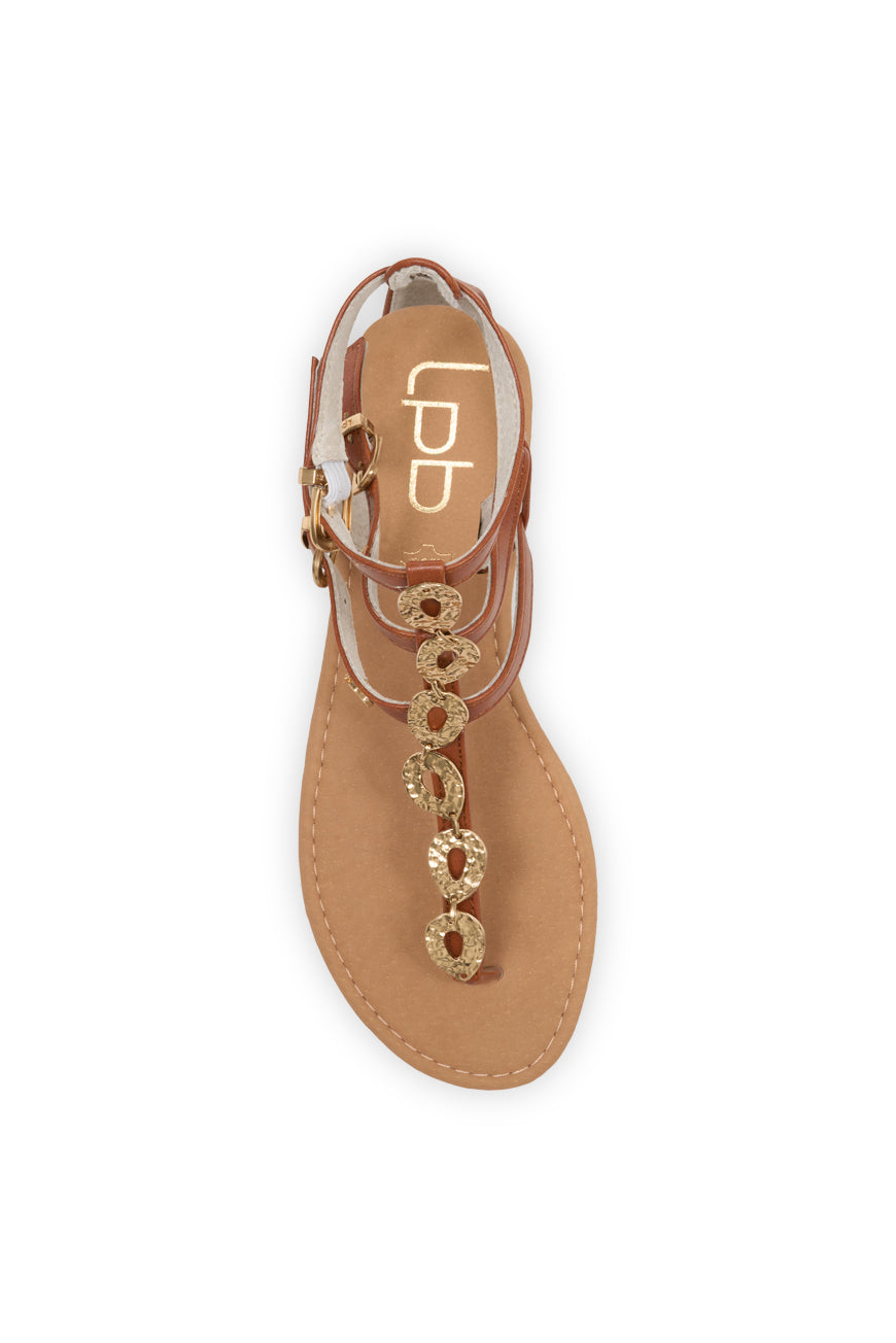 SANDALES NICOLE CAMEL PU