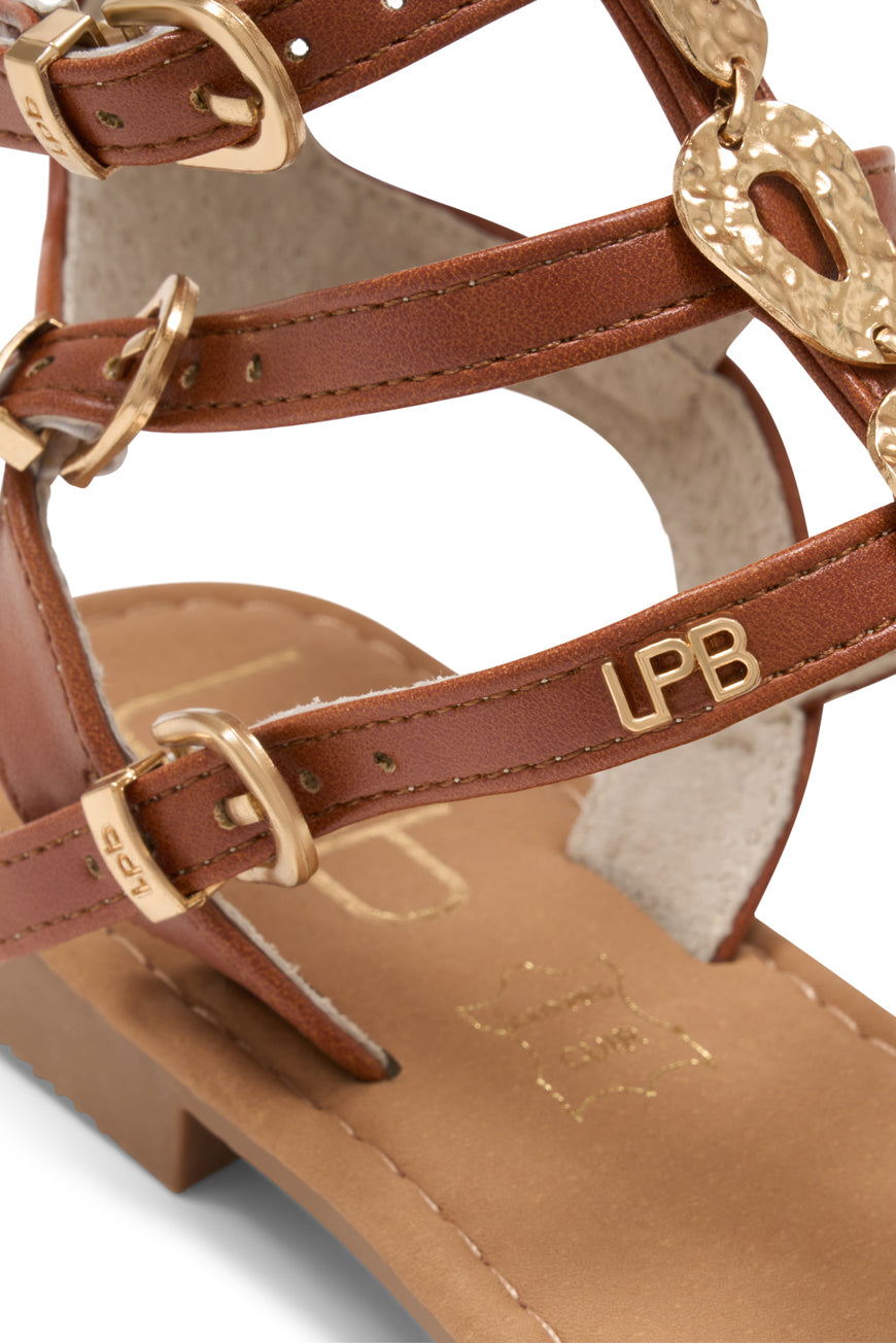 SANDALES NICOLE CAMEL PU