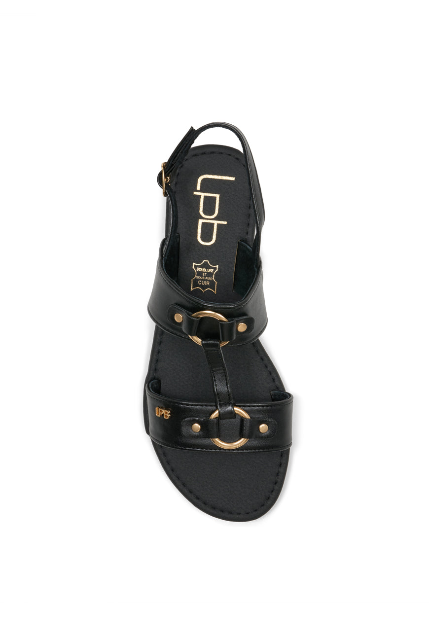 SANDALES NASSIA NOIR PU