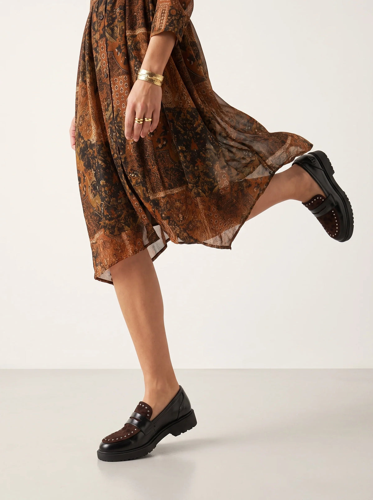 MOCASSINS PADOUE NOIR / CHOCO LEO