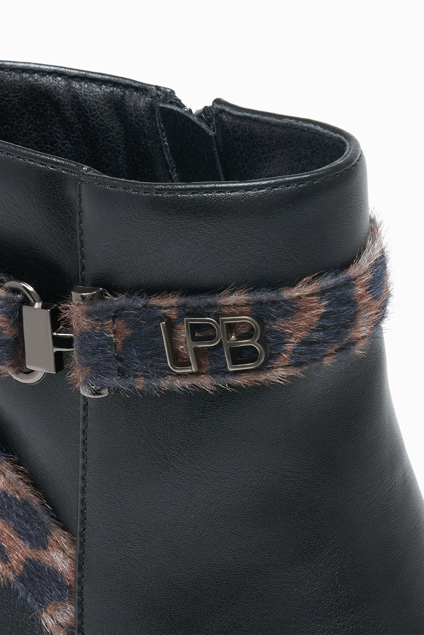 BOTTINES JAHINA NOIR / TAUPE LEO