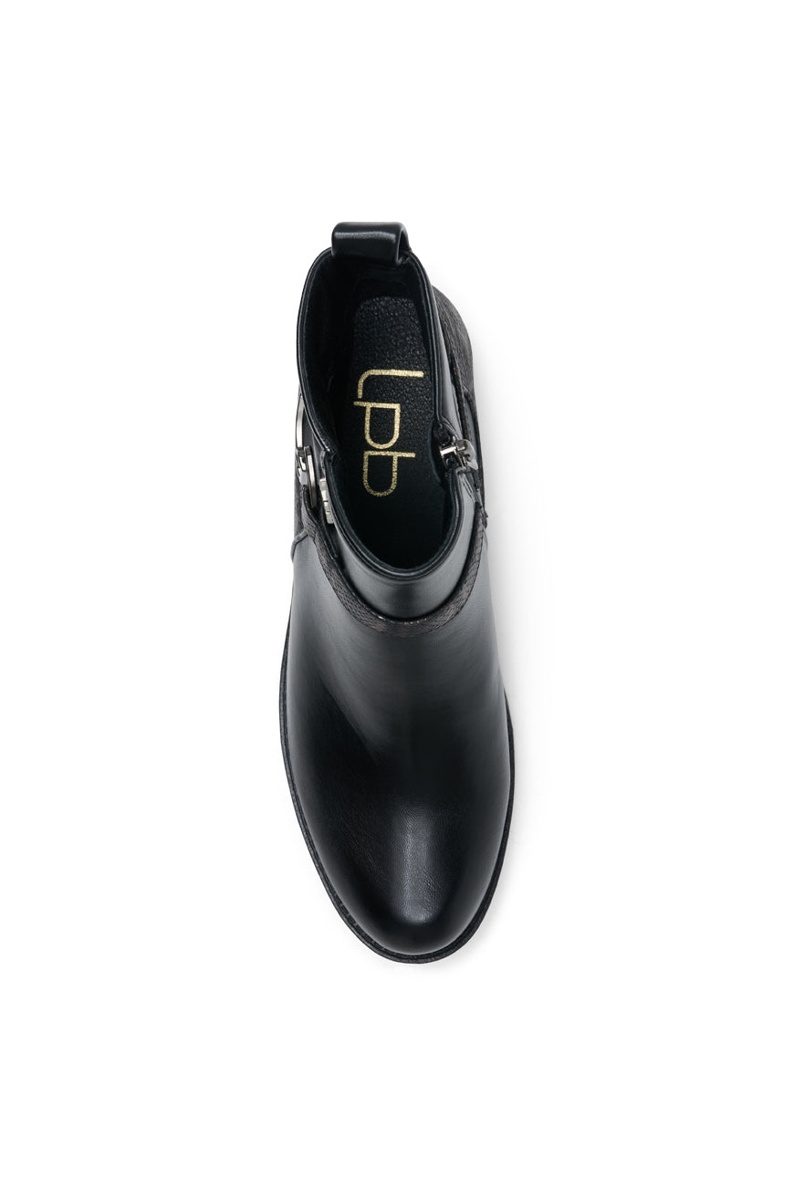 BOTTINES PILAR NOIR / NOIR SNAKE