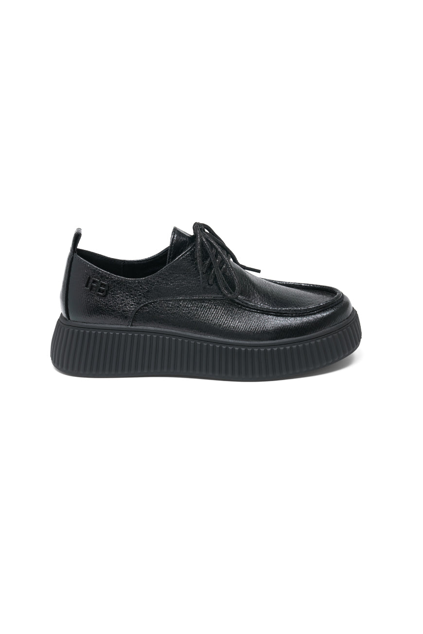 DERBIES PELINE NOIR NAPLACK