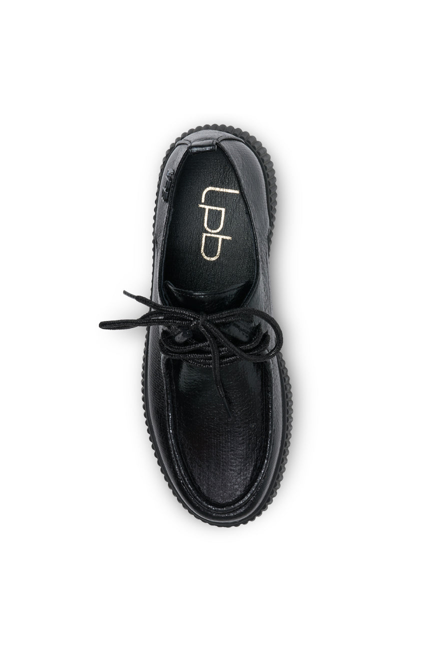 DERBIES PELINE NOIR NAPLACK