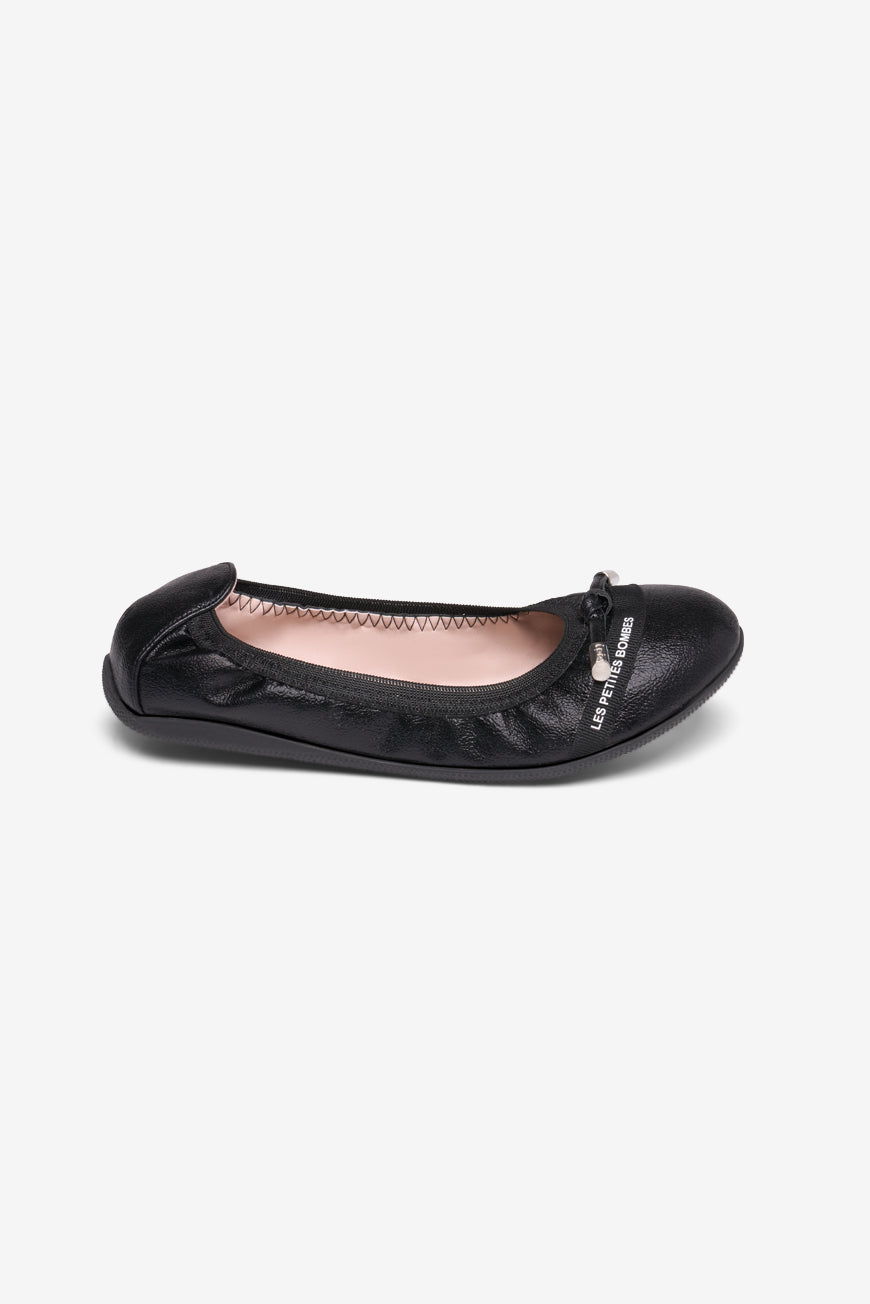 BALLERINES JELINIA NOIR METAL