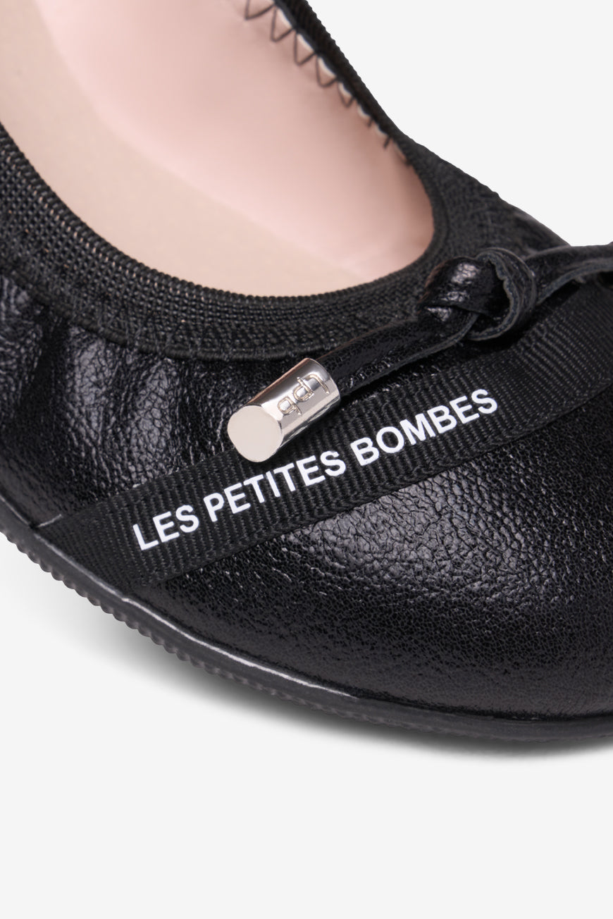 BALLERINES JELINIA NOIR METAL