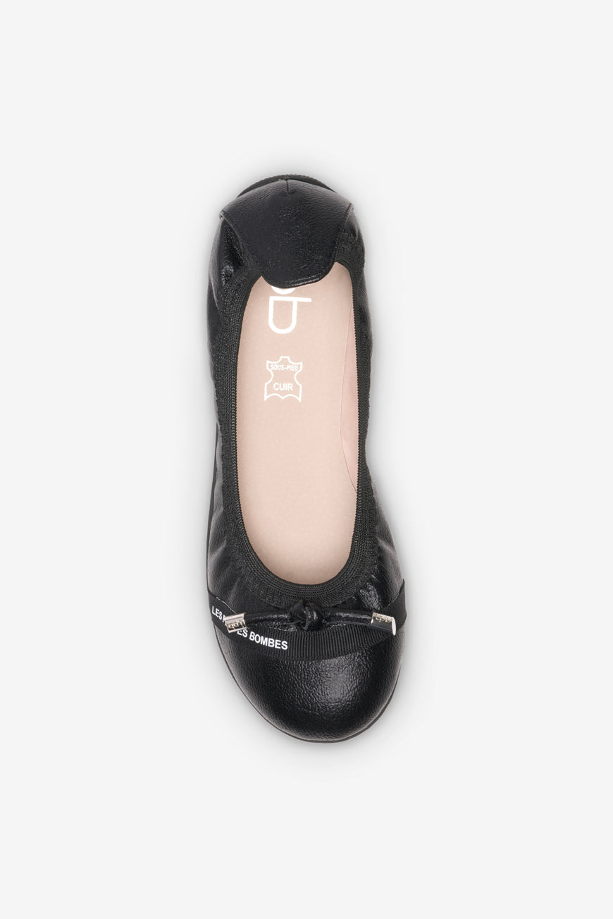 BALLERINES JELINIA NOIR METAL
