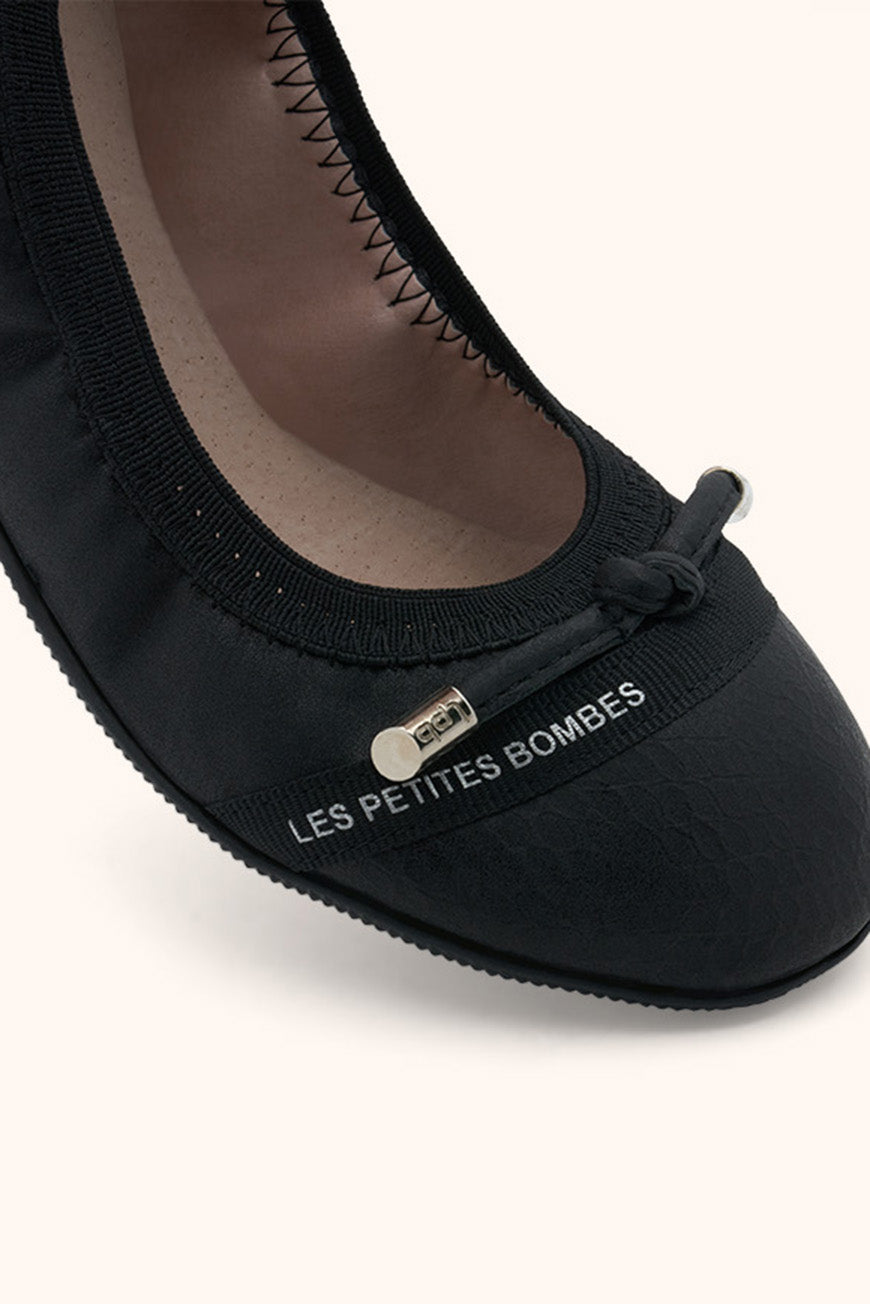 BALLERINES JELINIA NOIR METAL