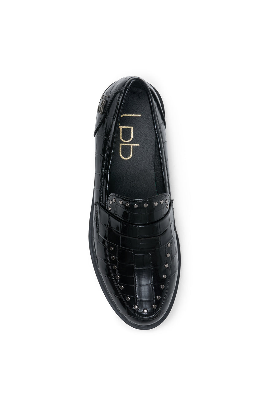 MOCASSINS PADOUE NOIR CROCO
