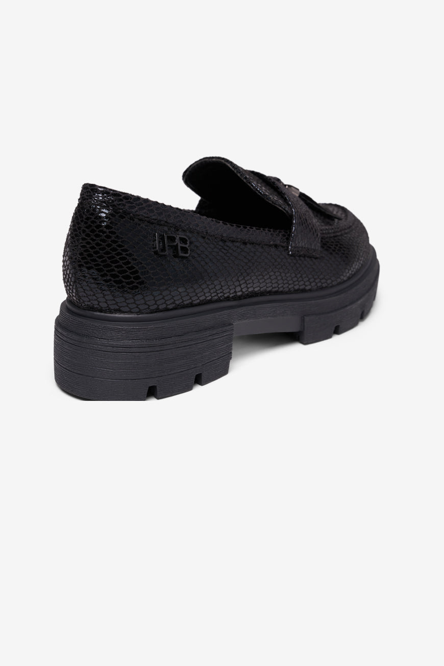 DERBIES NOIR CROCO MATEA