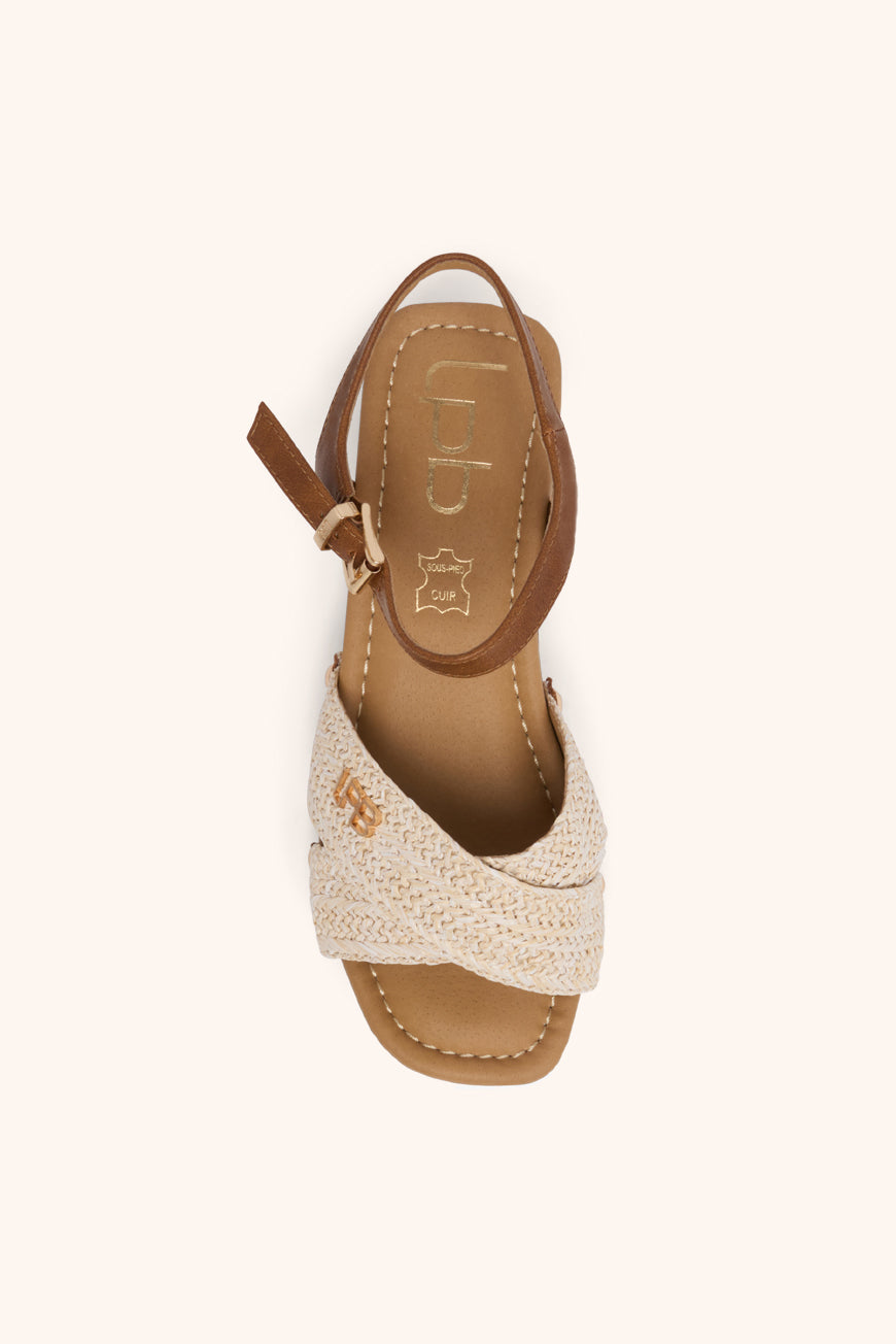 SANDALES A TALON LEILA BEIGE