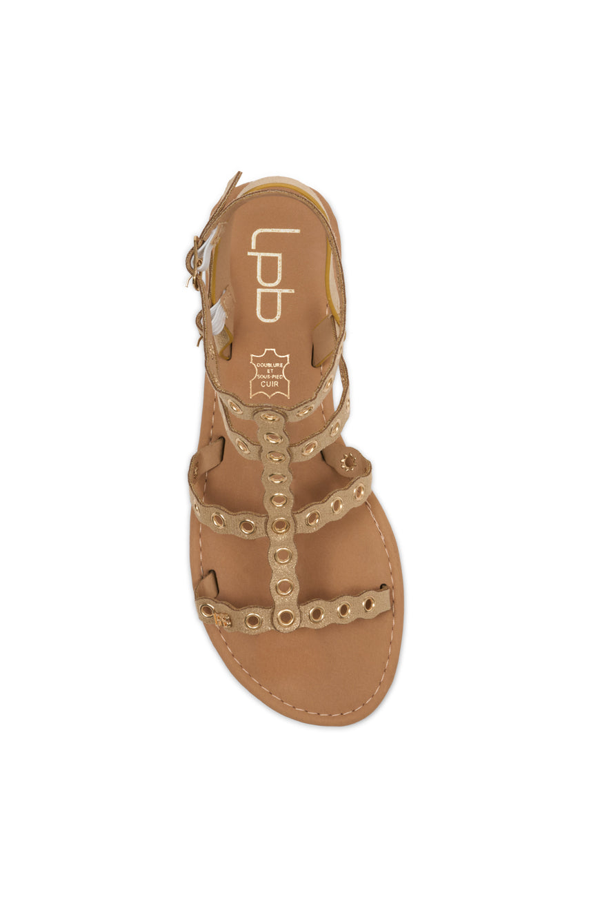 SANDALES NOURIA BEIGE FOIL