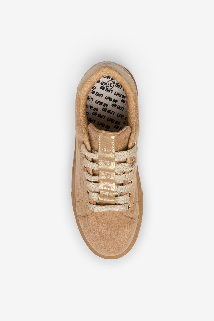 BASKETS MANON TAUPE SUEDINE
