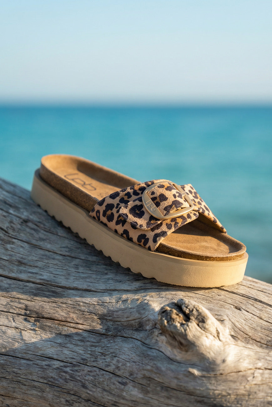 COMPENSEES NOELIA LEOPARD SUEDINE