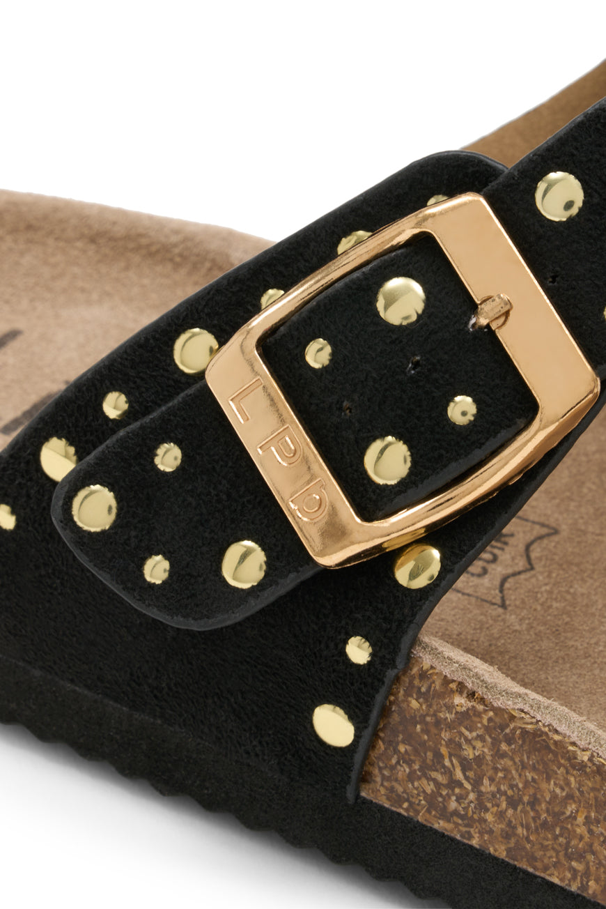 TONGS NAIRA NOIR SUEDINE