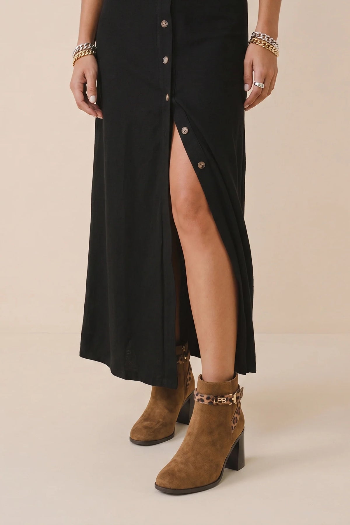 BOTTINES JAHINA CAMEL / BEIGE LEO