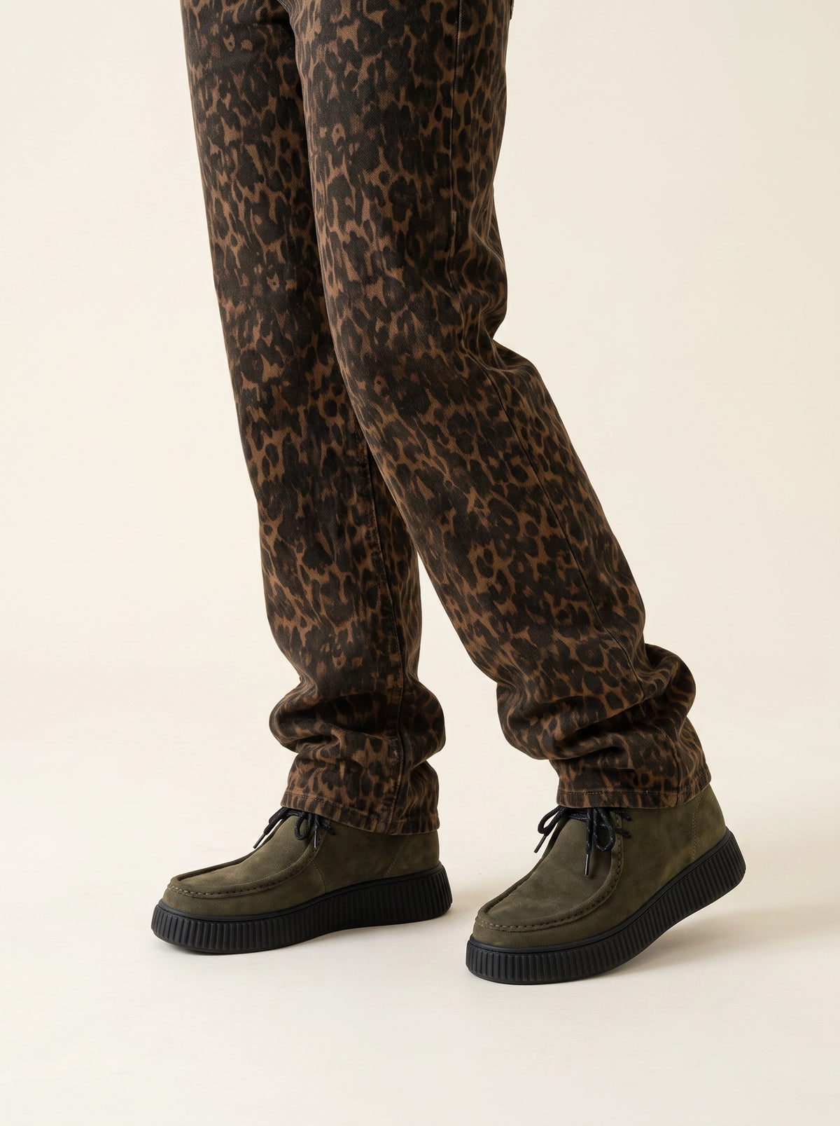 DERBIES PIPER KAKI SUEDINE