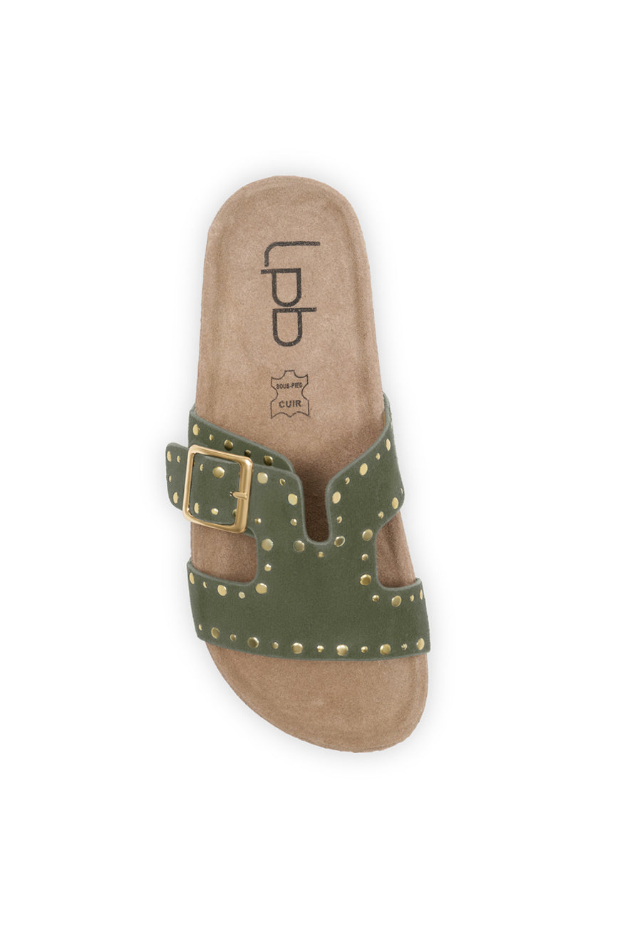 MULES NEIS KAKI SUEDINE