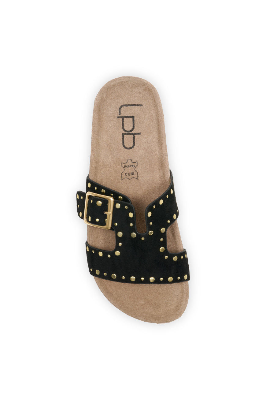 MULES NEIS NOIR SUEDINE