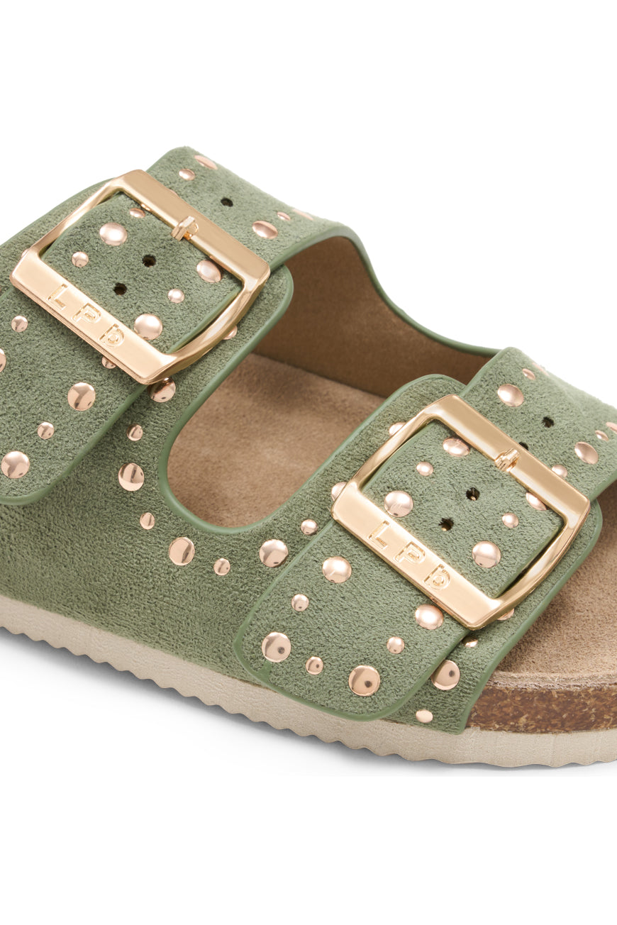 MULES NESSA KAKI SUEDINE