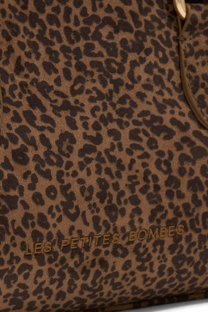 SAC A MAIN PENDA TAUPE LEOPARD
