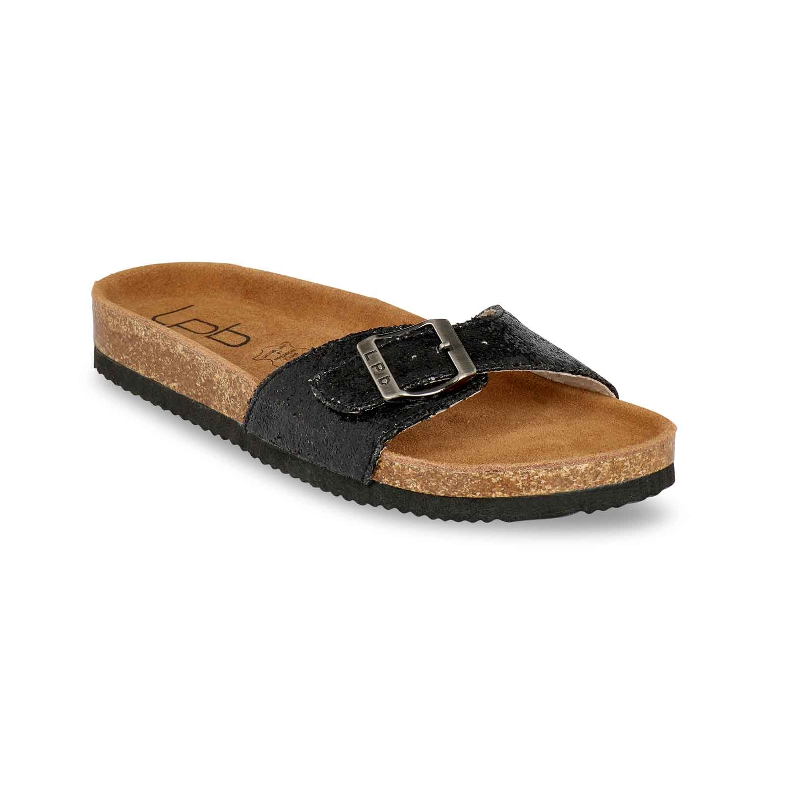 MULES ROSA NOIR GLITTER