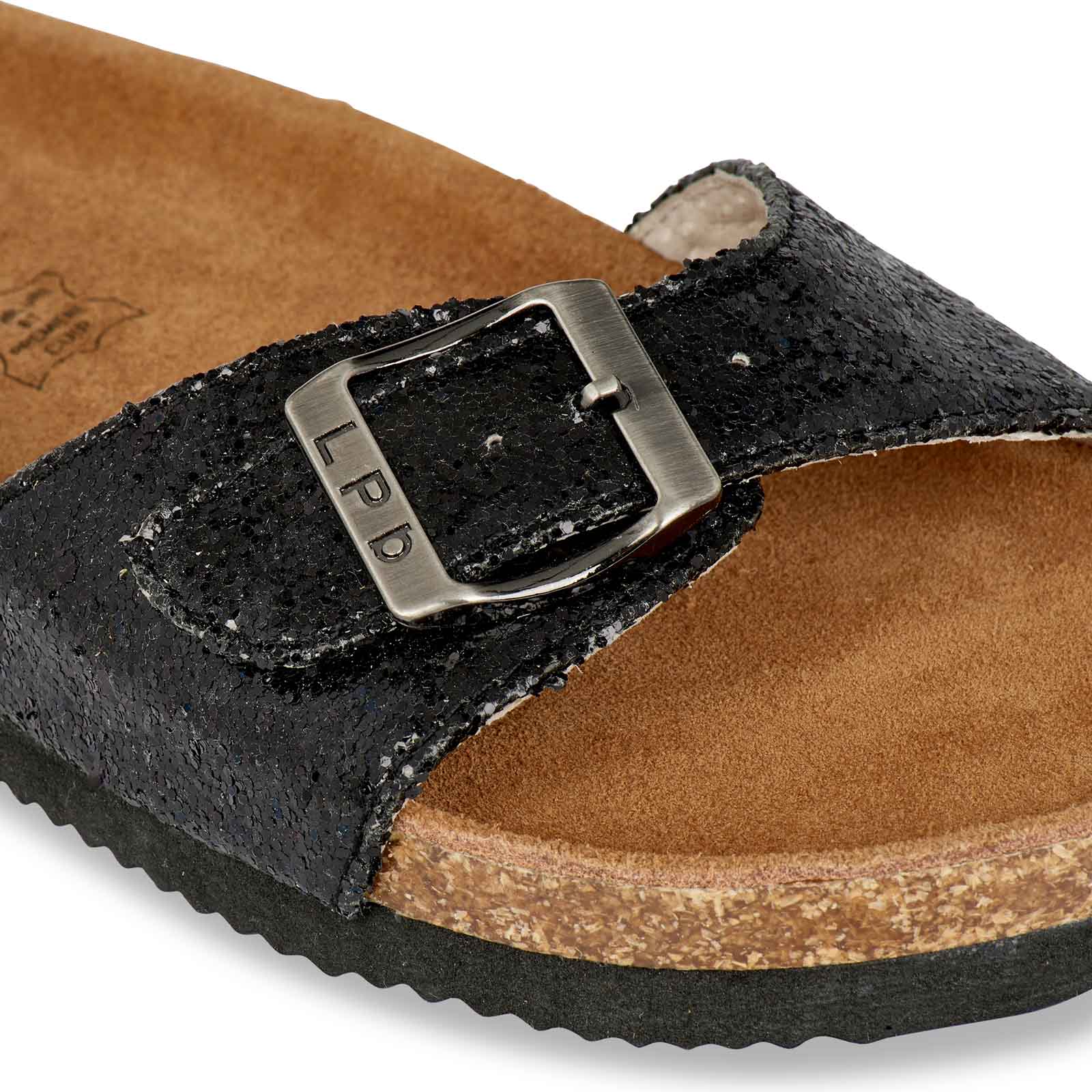MULES ROSA NOIR GLITTER